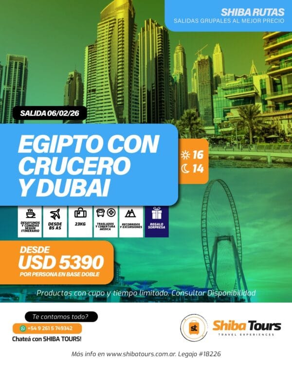 EGIPTO CON CRUCERO Y DUBAI