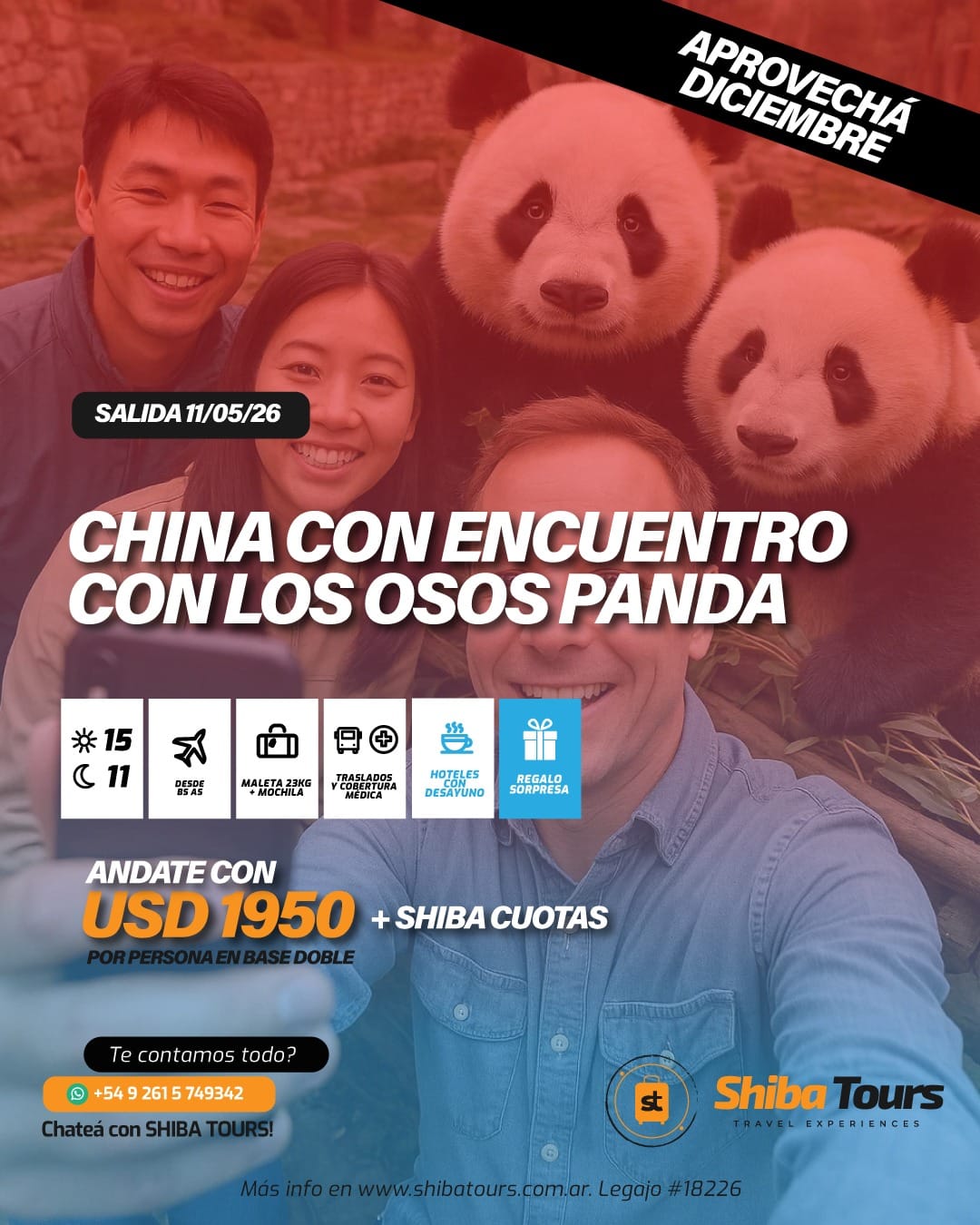 CHINA CON ENCUENTRO CON LOS OSOS PANDA