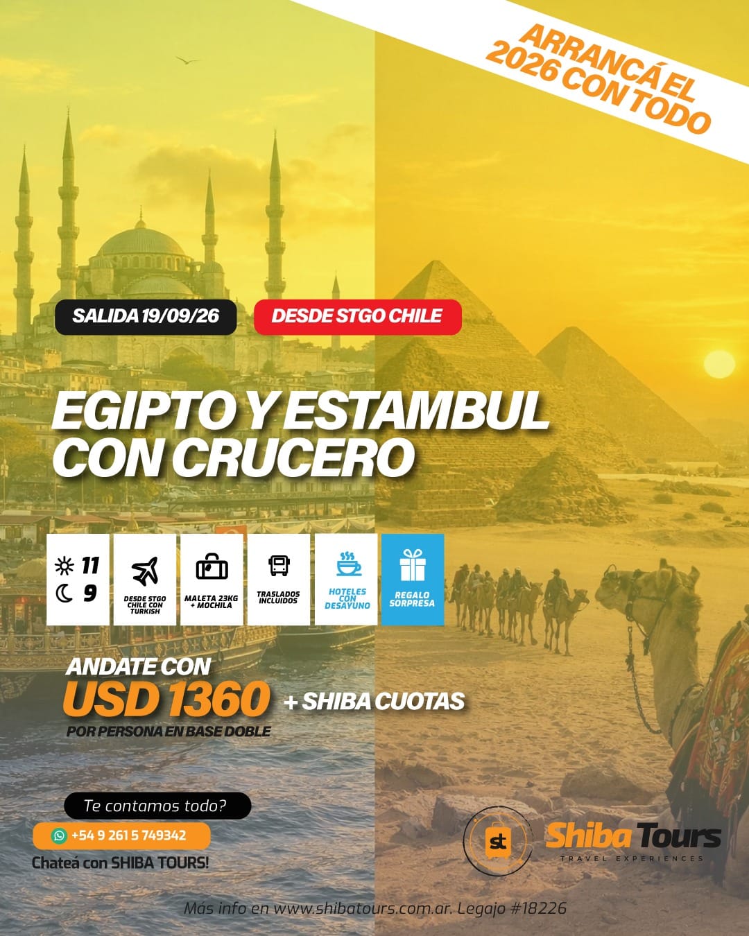 EGIPTO Y ESTAMBUL CON CRUCERO DESDE CHILE