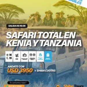 SAFARI TOTAL EN KENIA & TANZANIA SALIDA 05/10
