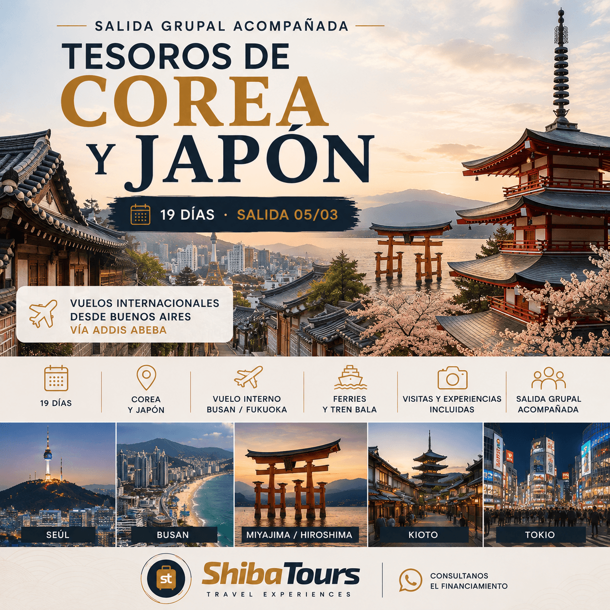 TESOROS DE COREA Y JAPON SALIDA 05/03